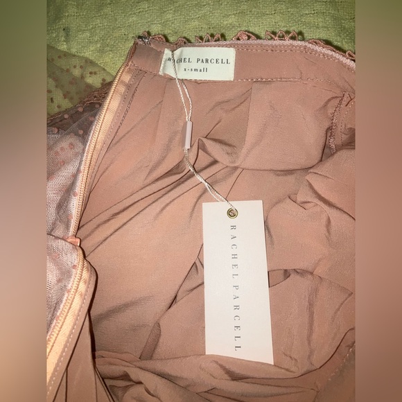 Rachel Parcell NEW pink Versailles tulle Swiss dot skirt sz XS Bridgerton midi - Picture 6 of 12